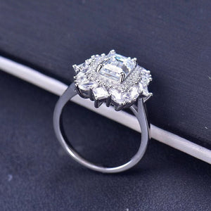 Womens Moissanite Diamond Engagement Ring