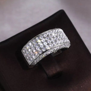 Promise Ring | Mens Wedding Ring | Womens Ring | Eternity Ring Diamond | Iced Out Ring | Pavé Ring | Diamond Wedding Band | Eternity Ring