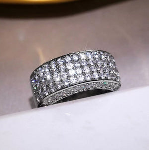 Promise Ring | Mens Wedding Ring | Iced Out Ring | Mens Pavé Ring | Diamond Wedding Band