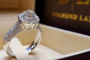 Diamond Engagement Ring | Round Diamond Engagement Ring | Peg Head Ring | Womens Engagement Ring | Diamond Ring