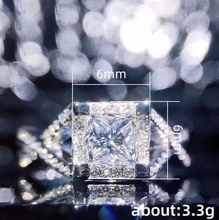 
            
                Load image into Gallery viewer, Engagement Ring | Princess Cut Diamond Ring | Diamond Engagement Rings | Womens Wedding Ring | Womens Engagement Ring | Infinity Ring
            
        