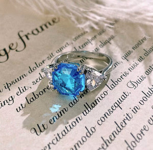 Blue Diamond Ring | Blue Diamond Wedding Ring | Womens Engagement Ring