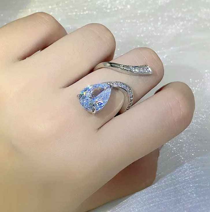 Teardrop Ring | Pear Cut Ring | Tear Drop ring | Pear shape ring – Minx ...