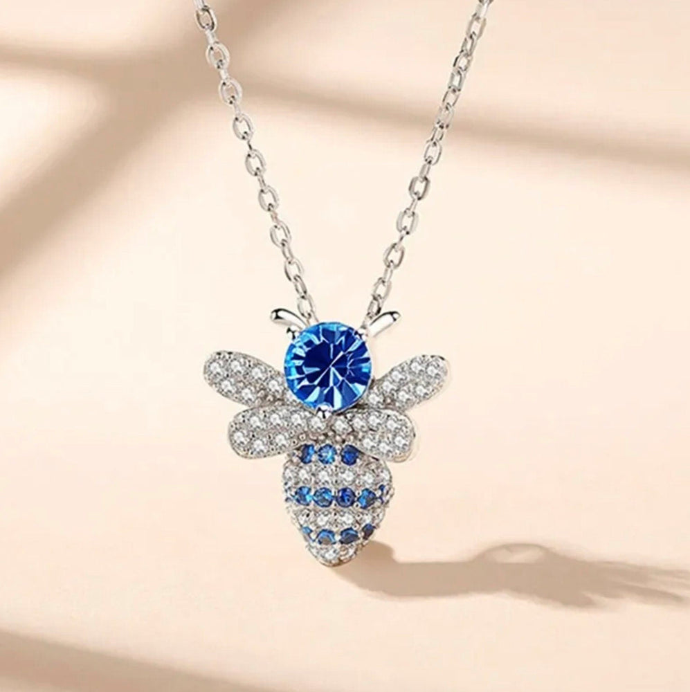 Blue Diamond Pendant | Bee Pendant | Bumble Bee Pendant