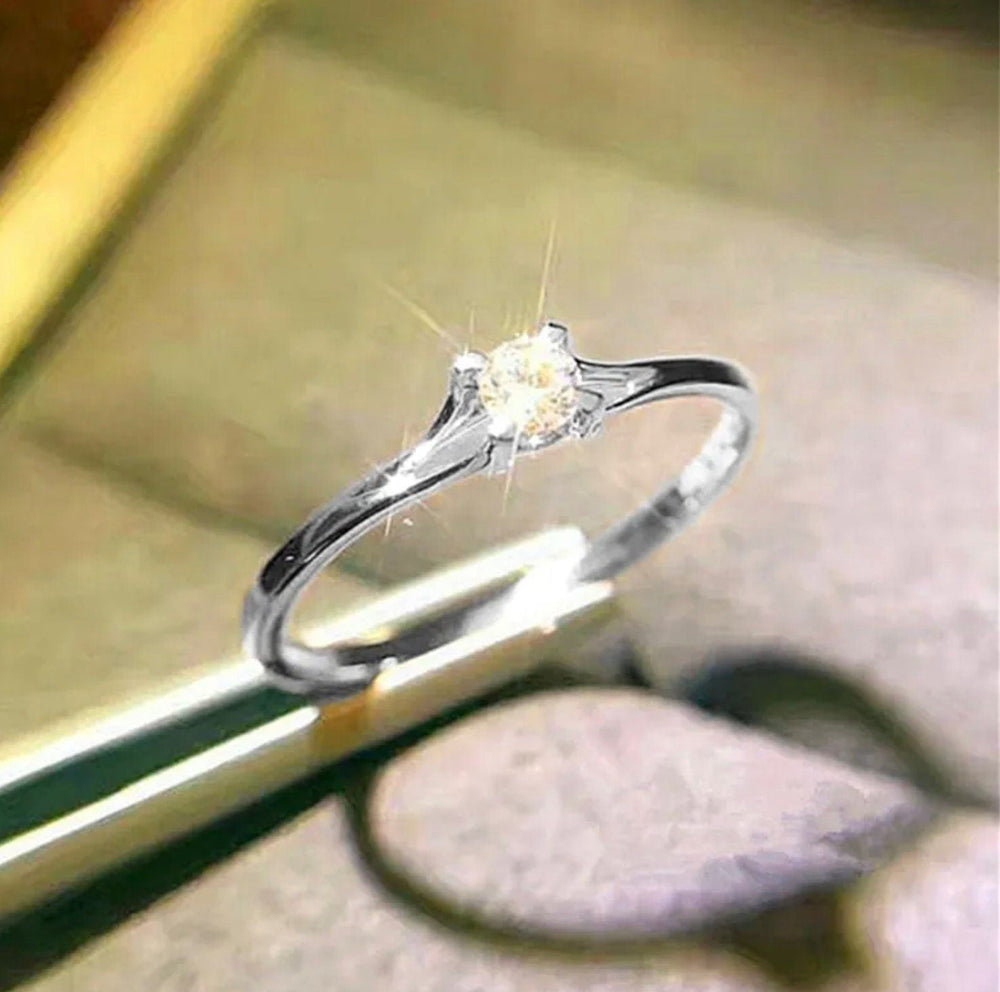 Diamond Engagement Ring | Thin Engagement Ring | Solitude Diamond Ring | Womens Engagement Ring | Solitude Engagement Ring