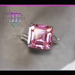 Pink Asscher Diamond Ring