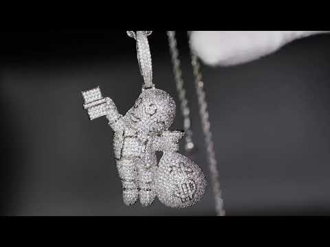 
            
                Load and play video in Gallery viewer, moissanite diamond hip hop pendant
            
        