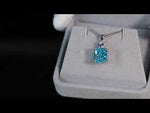 blue lab diamond pendant