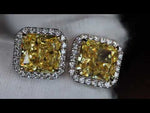 Yellow Lab Grown Diamond Ear Studs