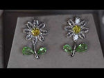 Flower Diamond Earrings | Diamond Flower Earrings