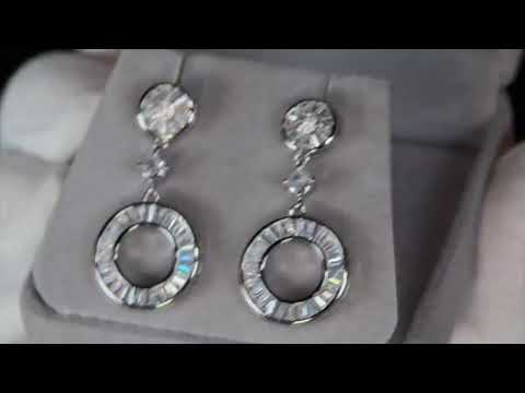 
            
                Load and play video in Gallery viewer, Womens Baguette Diamond Earrings
            
        