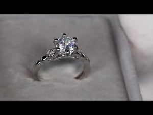 
            
                Load and play video in Gallery viewer, Round Diamond Engagement Ring | Wedding Engagement Ring
            
        