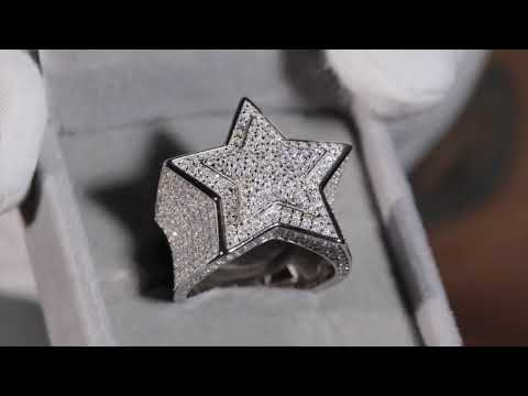 
            
                Load and play video in Gallery viewer, Moissanite Star Ring 
            
        