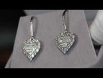 Womens Heart Diamond Earrings | Womens Diamond Heart Earrings
