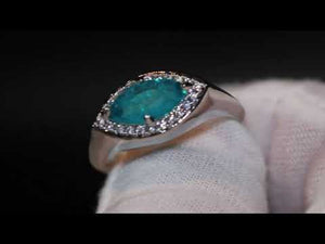 
            
                Load and play video in Gallery viewer, Aquamarine Diamond Ring | Marquise Diamond Ring |  Aquamarine Engagement Ring
            
        