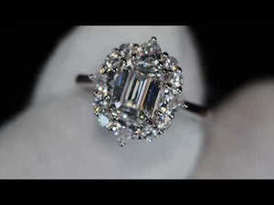 
            
                Load and play video in Gallery viewer, Womens Moissanite Diamond Engagement Ring | 2.0 CT Ring | Emerald Cut Diamond Engagement Ring | Diamond Wedding Ring | Moissanite Ring
            
        