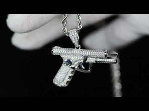 
            
                Load and play video in Gallery viewer, Silver Diamond Gun Pendant
            
        