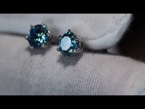 
            
                Load and play video in Gallery viewer, 2 Carat Ear Studs | Moissanite Earring Studs | Aquamarine Ear Studs | Blue Diamond Earrings | Moissanite Earrings | Moissanite Ear Studs
            
        