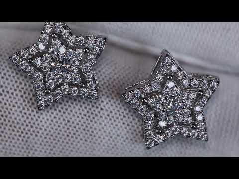 
            
                Load and play video in Gallery viewer, Diamond Star Ear Studs | Silver Star Diamond Ear Studs
            
        