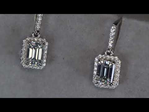 
            
                Load and play video in Gallery viewer, VVS1 Moissanite Diamond Earrings | Moissanite Diamond Earrings | Womens Emerald Earrings | Earrings | Moissanite Earrings | Emerald Earrings
            
        