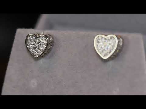 
            
                Load and play video in Gallery viewer, Diamond Heart Ear Studs | Womens Diamond Ear Studs | Ear Studs
            
        