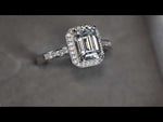 2.0 Carat Diamond Ring | Moissanite Emerald Engagement Ring