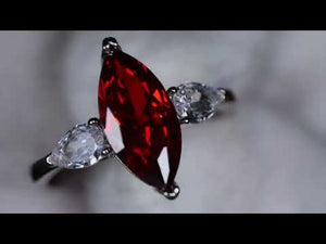 
            
                Load and play video in Gallery viewer, Red Marquise Diamond Ring
            
        