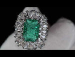Womens Big Green Diamond Ring | Green Crushed Diamond Ring