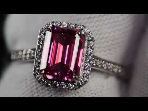 
            
                Load and play video in Gallery viewer, Pink Lab Grown Diamond Engagement Ring
            
        