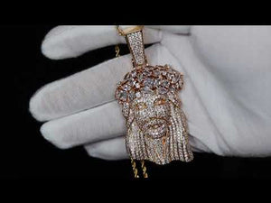 
            
                Load and play video in Gallery viewer, Gold Diamond Jesus Face Pendant
            
        