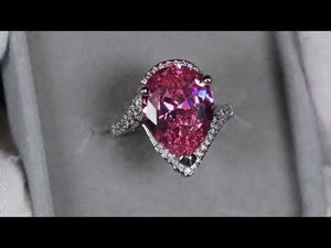 
            
                Load and play video in Gallery viewer, Pink diamond engagement ring
            
        