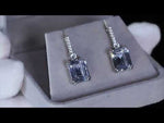 Womens Emerald Cut Diamond Earrings | Womens Diamond Earrings