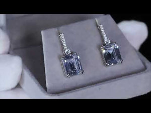 
            
                Load and play video in Gallery viewer, Womens Emerald Cut Diamond Earrings | Womens Diamond Earrings
            
        