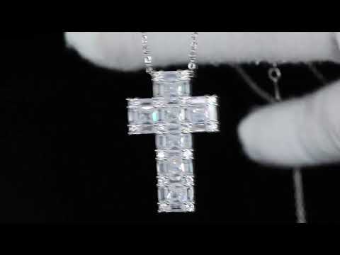 
            
                Load and play video in Gallery viewer, Baguette Diamond Cross Pendant
            
        