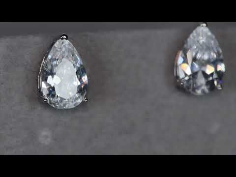 
            
                Load and play video in Gallery viewer, Womens Diamond Ear Studs | Pear cut diamond ear studs
            
        