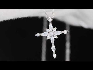 
            
                Load and play video in Gallery viewer, Small Silver Diamond Cross Pendant
            
        