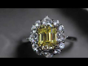 
            
                Load and play video in Gallery viewer, Yellow moissanite diamond rings
            
        