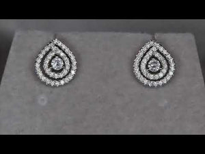 
            
                Load and play video in Gallery viewer, Womens Diamond Ear Studs | Pear cut diamond ear studs
            
        