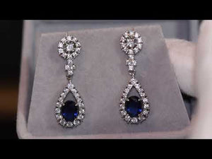 
            
                Load and play video in Gallery viewer, Blue Diamond Earrings | Sapphire Blue Diamond Earrings
            
        