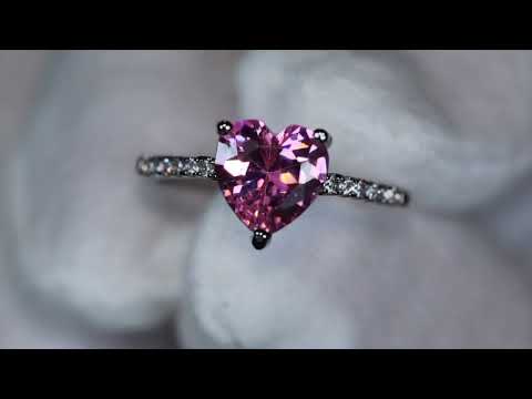 
            
                Load and play video in Gallery viewer, Pink Diamond Ring | Pink Diamond Heart Ring
            
        