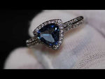 Blue Wedding Ring | Trilliant Engagement Ring | Trillion Wedding Ring