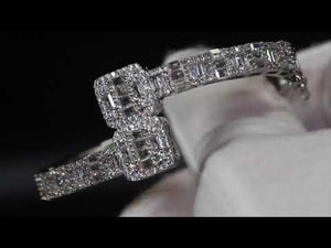 
            
                Load and play video in Gallery viewer, Silver Baguette Diamond Bangle
            
        