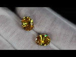 womens yellow gemstone earrings