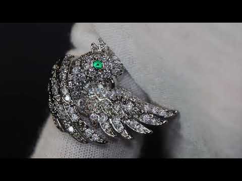 
            
                Load and play video in Gallery viewer, Diamond Bird Ring | Big Diamond Ring | Womens Statement Ring |  Diamond Wings Ring | Diamond Charm Ring | Womens Statement Ring | Bird Ring
            
        