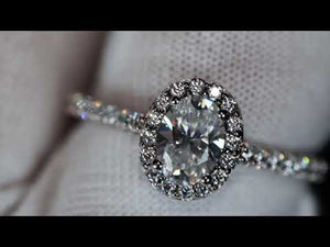 
            
                Load and play video in Gallery viewer, Womens Moissanite Engagement Ring | Oval Moissanite Diamond Ring
            
        