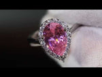 Womens Pink Diamond Ring | Pink Pear Cut Diamond Ring