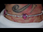Womens Pink Diamond Bracelet | Pink Gemstone Bracelet