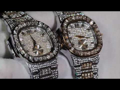 
            
                Load and play video in Gallery viewer, Moissanite Baguette Diamond Watch
            
        