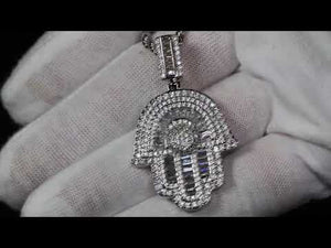 
            
                Load and play video in Gallery viewer, Baguette Diamond Hamsa Pendant
            
        