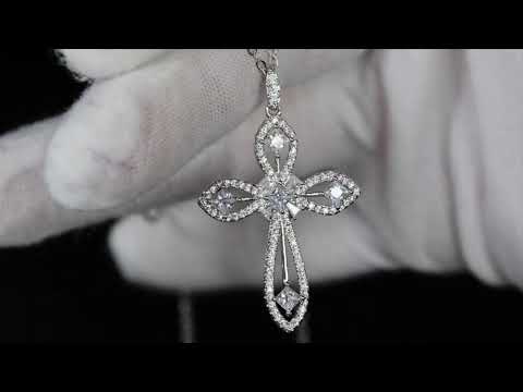
            
                Load and play video in Gallery viewer,  Womens Diamond Cross Pendant
            
        